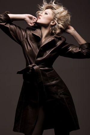 Photo of a beauty woman wearing coatの写真素材