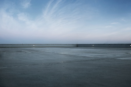 Empty parking area, can be used as backgroundの写真素材