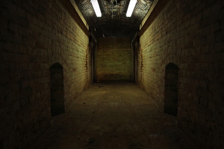 a dark tunnelの写真素材