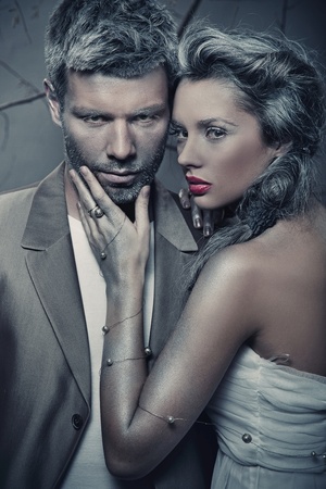 Portrait of a sexy coupleの写真素材