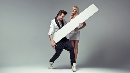 Elvis' style guy with his delicate girlfriendの写真素材