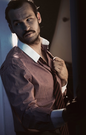 Great shot of handsome adult guyの写真素材