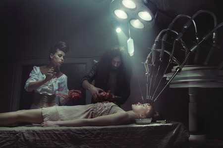 Crazy experiments in the old haunted hospitalの写真素材