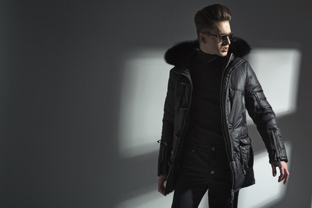 Attractive model with a perfect haircutの写真素材
