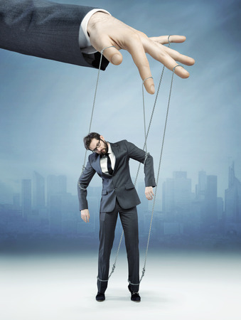 Conceptual photo of controlled employee Conceptual photo of controlled employee