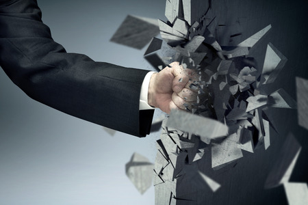 The man with a powerful fistの写真素材