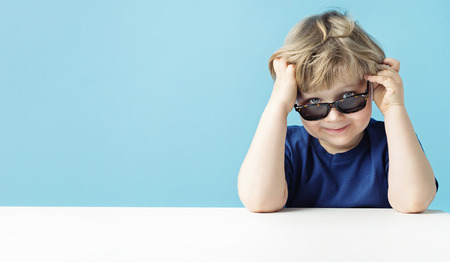 Portrait of a little cute boyの写真素材