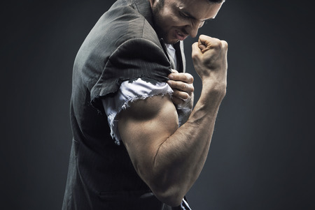 Fit manager making the musclesの写真素材