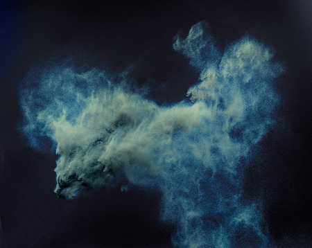 Conceptual cloud of a blue sandの写真素材