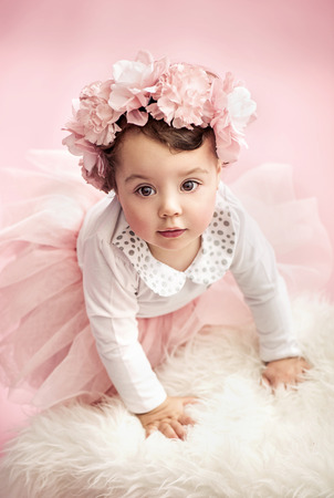 Cute tot as a ballet dancerの写真素材