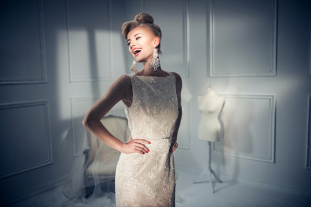 Portrait of a beautiful and elegant womanの写真素材