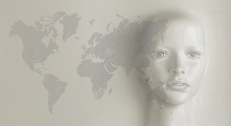 Artificial intelligence concept - world communicationの写真素材