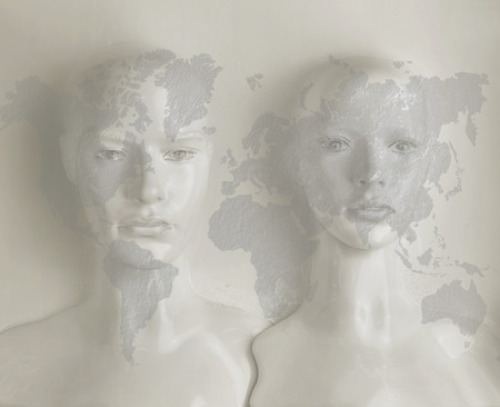 Artificial intelligence concept - globalization, Internet, network