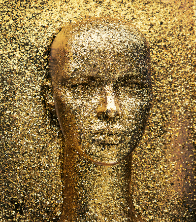Photo of a glitterin, golden dummyの写真素材