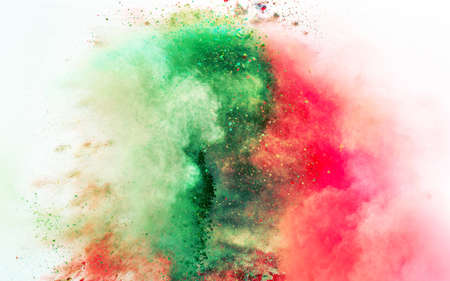 Abstract picture of the colorful powder splashの写真素材