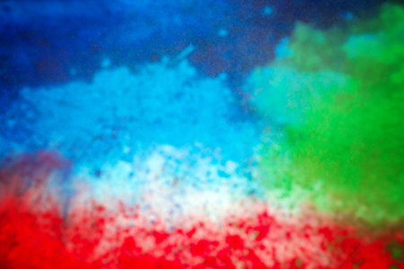 Abstract picture of the colorful powder splashの写真素材