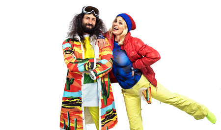 shoot of a funny young coupleの写真素材