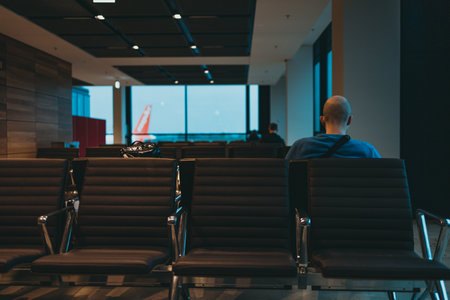chairs in the departure hall lounge
