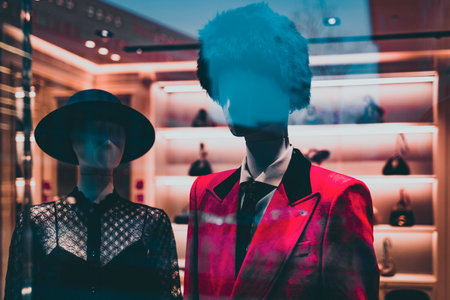 mannequins in a store window