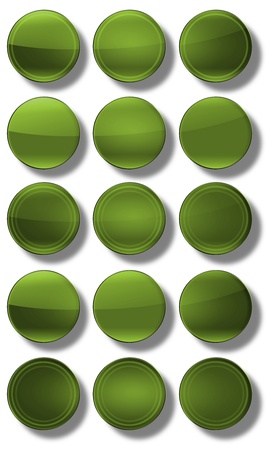 Set of web buttons made ââof glass, shiny, colorful, square, rectangle, circle,の写真素材
