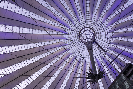 BERLIN, GERMANY The Sony Center on Potsdamer Platz. Sony Center located at the Potsdamer Platz is a Sony-sponsored building complex, opened in 2000 year.のeditorial素材