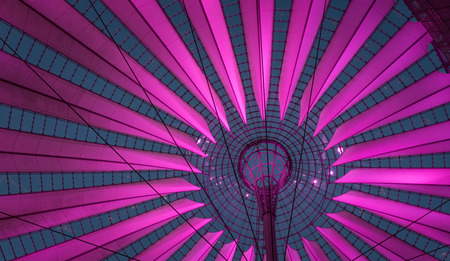 BERLIN, GERMANY The Sony Center on Potsdamer Platz. Sony Center located at the Potsdamer Platz is a Sony-sponsored building complex, opened in 2000 year.のeditorial素材