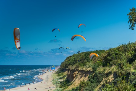 A beautiful and picturesque town on the Polish seasideのeditorial素材