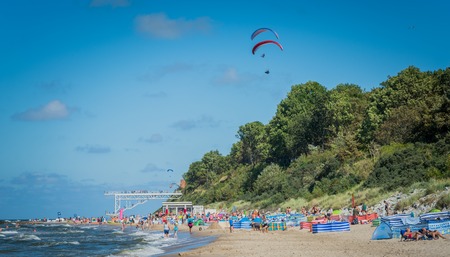 A beautiful and picturesque town on the Polish seasideのeditorial素材