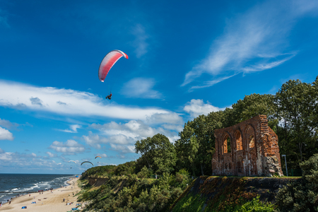 A beautiful and picturesque town on the Polish seasideのeditorial素材