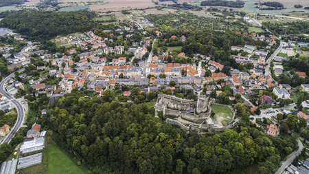 Bolkow is a picturesque town with a bird's eye viewの写真素材