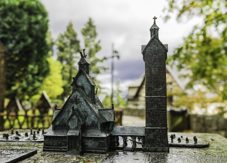 Old wooden church, Wang temple - Karpacz in the Giant Mountainsの写真素材