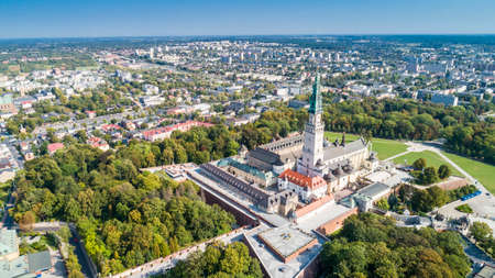 Aerial panoramic view of the city of Riga, Latviaの写真素材