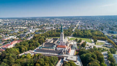 Aerial panoramic view of the city of Wroclaw, Polandの写真素材