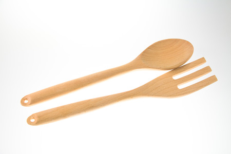Spoon and fork isolation with white background