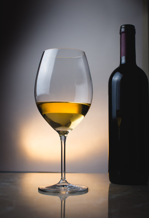 a glass of wineの写真素材