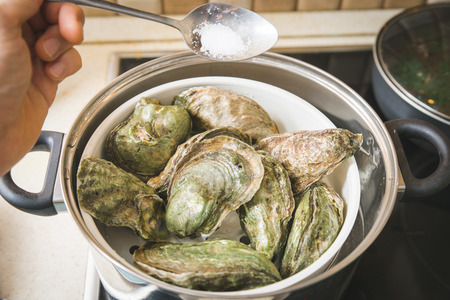 Oyster hot potの写真素材