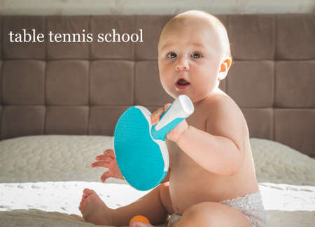 boy playing Table Tennisの写真素材