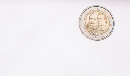 Spanish circulating commemorative coin 2 Euroの写真素材