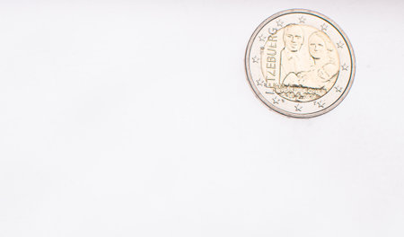 Spanish circulating commemorative coin 2 Euroの写真素材