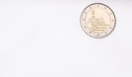 Spanish circulating commemorative coin 2 Euroの写真素材