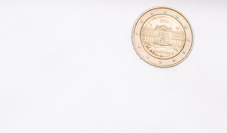 Spanish circulating commemorative coin 2 Euroの写真素材