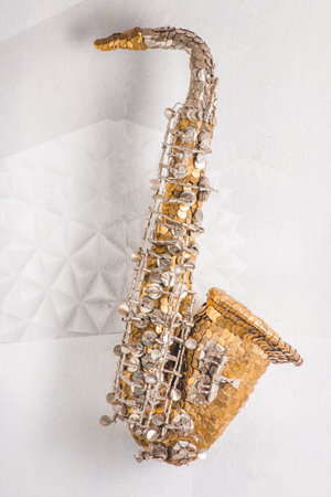 A tree of copper wire with coins. handmade crafts. money treeの写真素材