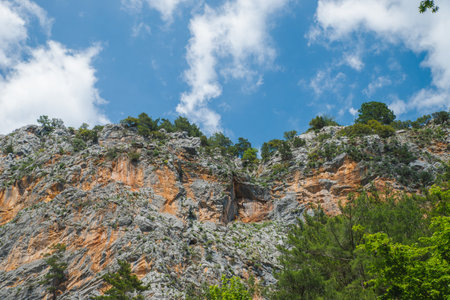 Fantastic evening panorama of Bachalp lake / Bachalpsee, Switzerland. Picturesque autumn sunset in Swiss alps, Grindelwald, Bernese Oberland, Europe. beauty of nature concept background.の写真素材