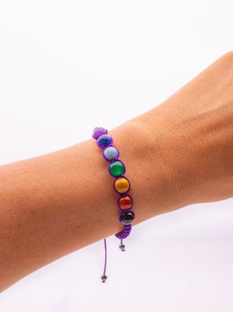 Garnet bracelet accessory, beautiful, decorationの写真素材