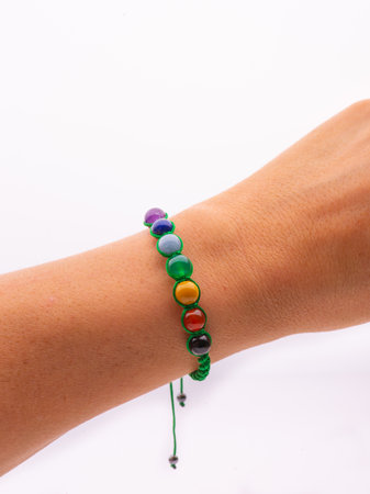 Garnet bracelet accessory, beautiful, decorationの写真素材