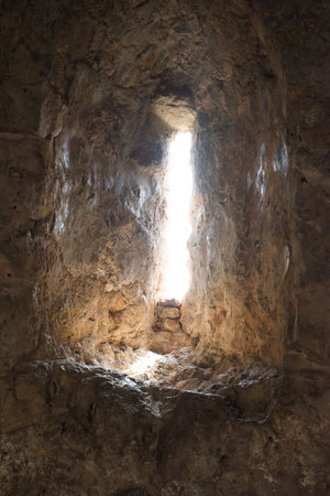 Awesome view of the Kizil Kule (Red Tower) from fortress walls of Alanya Castle in Turkey. The...