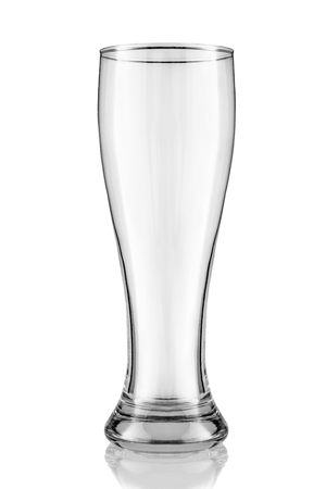 High beer glass isolated on white background.の写真素材