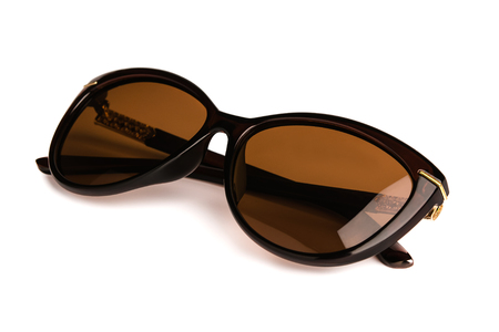 stylish womens sunglasses isolated on the white backgroundの写真素材