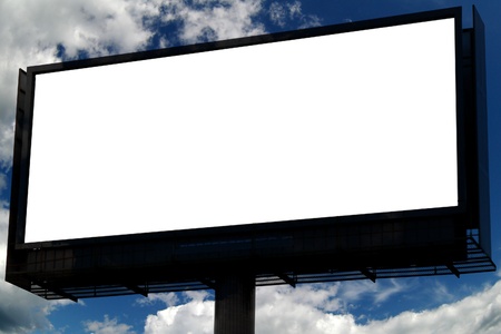blank sign and skyの写真素材