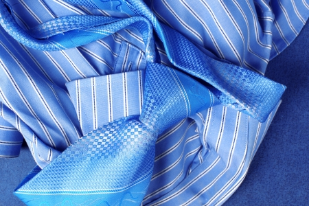 Classic business style - Blue Shirt and Tieの写真素材